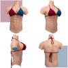 PROPFE Silicone Muscle Bodysuit Breastplate, Male Abdominal Chest Plate, F Cup, Fake Breasts for Cross-Dressers, Cotton/Silicone-Filled view 2