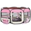 Bussandri Exclusive Foldable Dog Playpen with Carrying Bag, 145 x 145 x 61 cm, Pink view 3