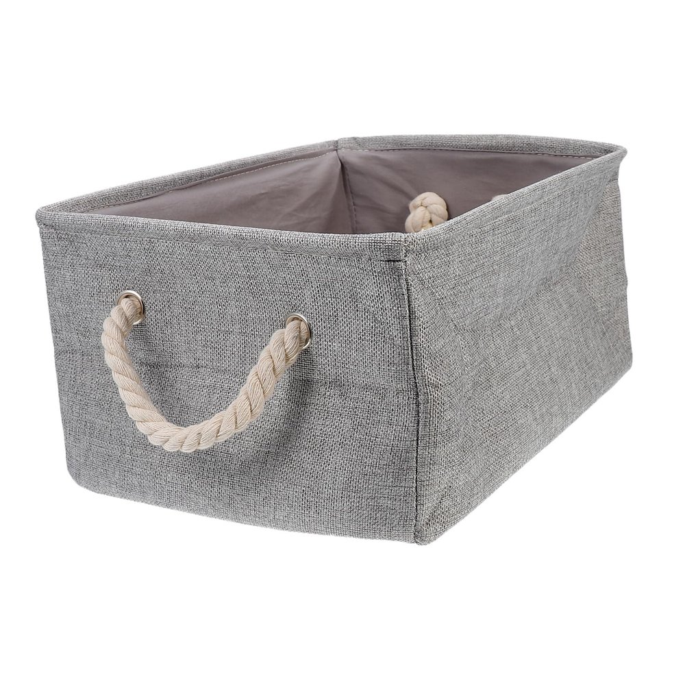 Large Canvas Toy Storage Box with Handle