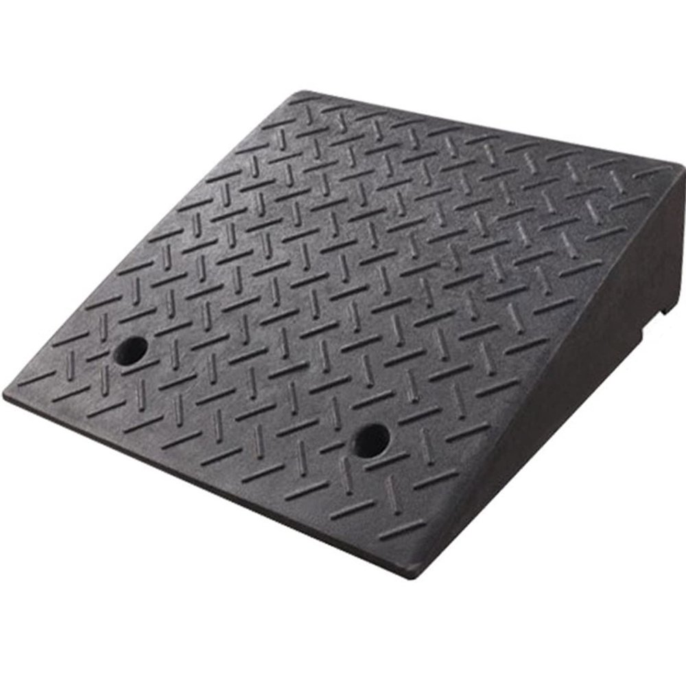 Heavy-Duty Rubber Curb Ramp for Wheelchairs and Thresholds