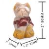 HXSCOO 2" Lucky Natural Healing Crystal Animal Stone-Carved Ornament, Elephant, Turtle, Cat, Dog, Wolf, Snake, Fox Statue, Gift (Color: U Amethyst) view 3