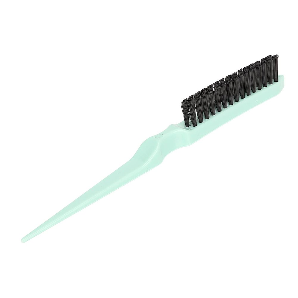 Teasing Brush for Men and Women, Professional Nylon Rat-Tail Brush for Backcombing, Ergonomic Hair Styling Tool, Static-Free, Green