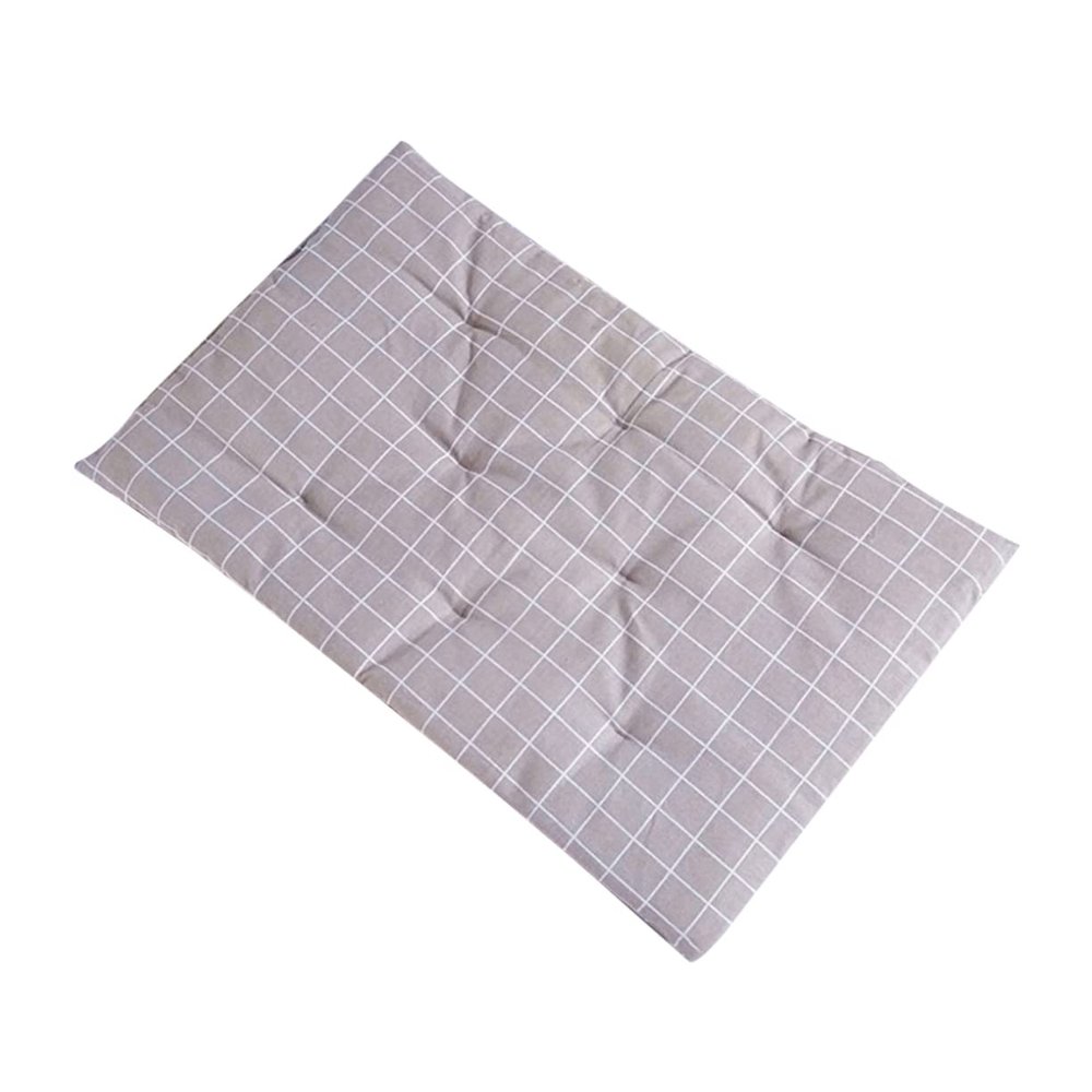 Warmhm Washable Cotton Dog Cushion, 1 Piece, Gray Plaid