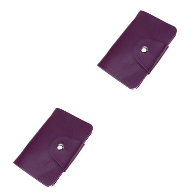 FRCOLOR 2-Piece Nail Stamping Plate Storage Wallet, Purple
