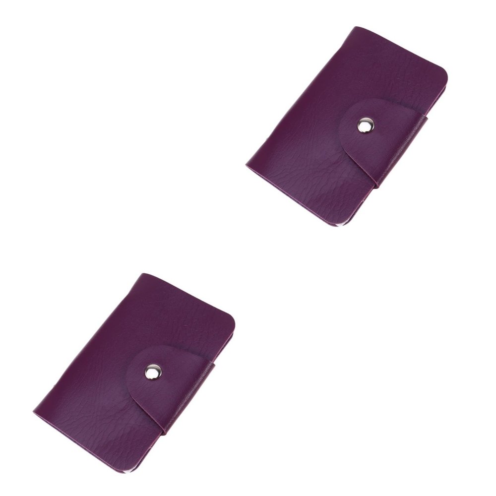 FRCOLOR 2-Piece Nail Stamping Plate Storage Wallet, Purple
