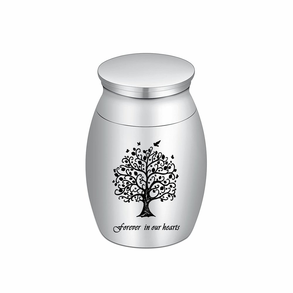 KETIME 30 mm/20 mm Stainless Steel Cremation Ash Holder Necklace for Human Ashes