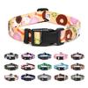 Mercano Adjustable Dog Collar, Soft Nylon Comfort & Durable Patterned Collar for Small Medium Large Dogs Puppies Cats (L, Cookie Beige) view 1