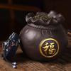 Funeral Urn for Adult Ashes, Purple Sand Ceramic, for Humans and Pets view 4