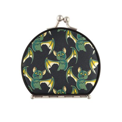 Vnurnrn Halloween Bat Cartoon Compact Makeup Mirror