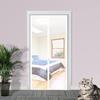 Pet Screen Door with Zipper, Cat-Resistant Mesh, White, 90 x 220 cm view 2