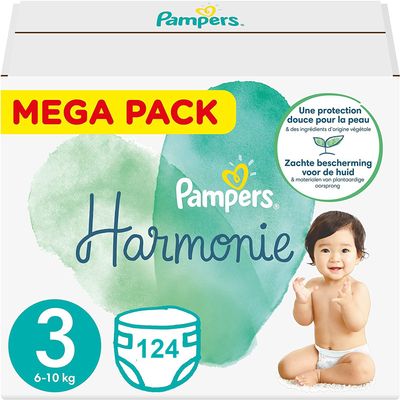PAMPERS HARMONIE Size 3, 124 Diapers (6–10 kg)