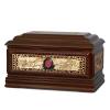HHUARI Large Wooden Urn, Forever Together Souls Urn for Adult Human Ashes, Hand-Carved Solid Wood Urn Box view 1