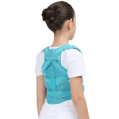 Adjustable Back Posture Corrector Belt, Blue