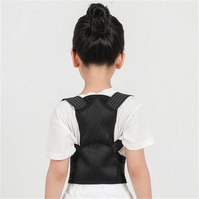 DERBUT Kids Back Posture Support Belt with Steel Lumbar Support