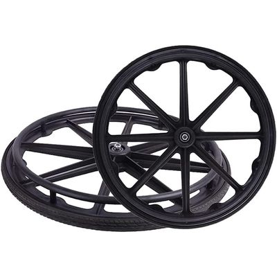 XFAK 2-Pack 24-Inch Wheelchair Rear Wheels, Solid Replacement Tires