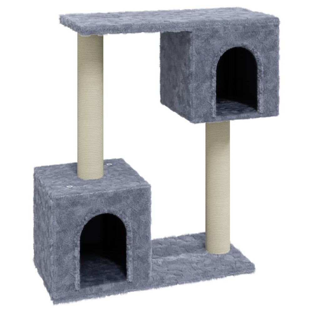 Bussandri Exclusive Cat Tree with Sisal Scratching Posts, Light Gray, 60 cm