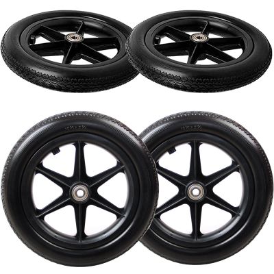 WORDFUN Wheelchair Replacement Rear Wheels, 2-Pack, 12-Inch PU