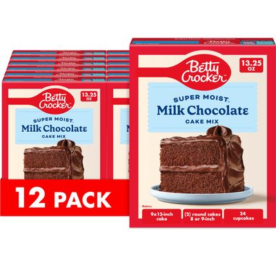 Betty Crocker Favorites Super Moist Milk Chocolate Cake Mix, 375 ml, 12 ct