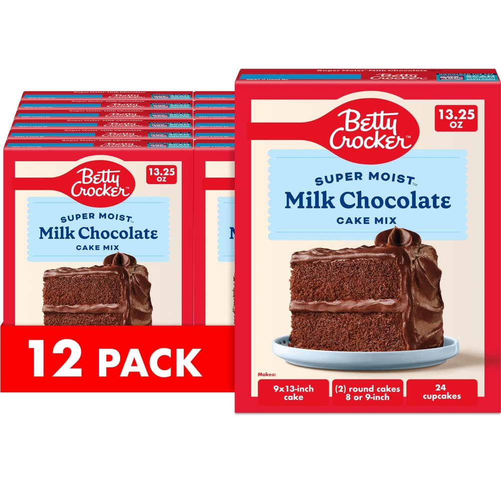 Betty Crocker Favorites Super Moist Milk Chocolate Cake Mix, 375 ml, 12 ct