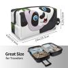 WOWBED Naughty Panda Printed Large Makeup Bag with Zipper, White, One Size view 4