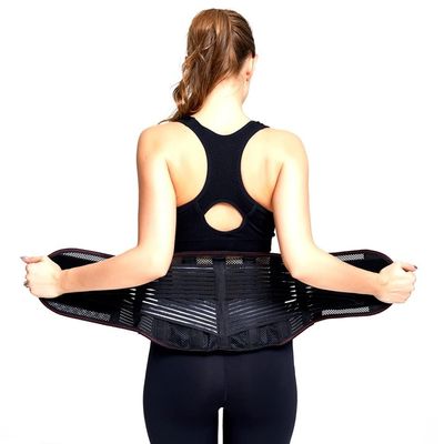 TIIFFY Lumbar Support Brace with Removable Pads and Steel Stays (Size: L)