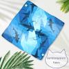 Shark Ocean Dog Bandanas, Chiffon Triangle Scarves, 2-Pack view 3