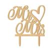 Wambere Mr & Mrs Wedding Cake Topper, Wooden view 1