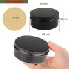 YANCAER 100-Pack 150 mL Matte Black Aluminum Tins, 83 mm x 38 mm, with Screw-Top Lids view 2