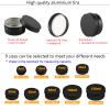YANCAER 100-Pack 150 mL Matte Black Aluminum Tins, 83 mm x 38 mm, with Screw-Top Lids view 4