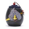 DERBUT Funeral Urn, Exquisite Ceramic Pet Coffin Urn for Cats and Dogs, Memorial for Cremated Pets and Decorative Sealed Cylinder for Collection or Burial view 1