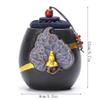 DERBUT Funeral Urn, Exquisite Ceramic Pet Coffin Urn for Cats and Dogs, Memorial for Cremated Pets and Decorative Sealed Cylinder for Collection or Burial view 4
