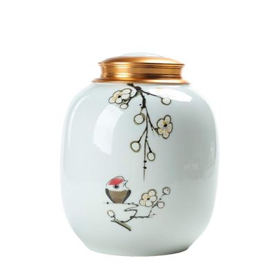 DERBUT Ceramic Memorial Urn Box with Moisture-Resistant Seal