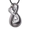 DOTUIARG Stainless Steel Love Urn Pendant Memorial Keepsake for Human Ashes view 1