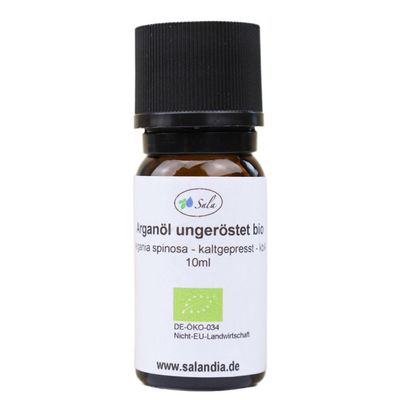 Sala Organic Argan Oil, Cold-Pressed, Unroasted, Food-Grade, 10 ml