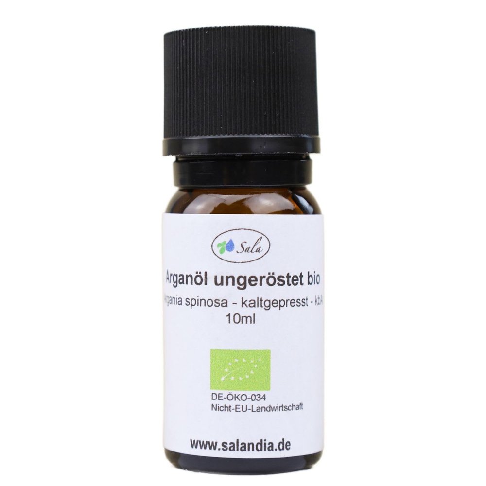 Sala Organic Argan Oil, Cold-Pressed, Unroasted, Food-Grade, 10 ml