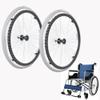 DIBAKO 24-Inch Solid Rear Wheel Replacement Set for Manual Wheelchairs, Gray view 1
