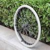 DIBAKO 24-Inch Solid Rear Wheel Replacement Set for Manual Wheelchairs, Gray view 2