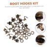 Ciieeo 100-Piece Shoelace Hook Set, Brass Buckles for Boots and Shoes view 2