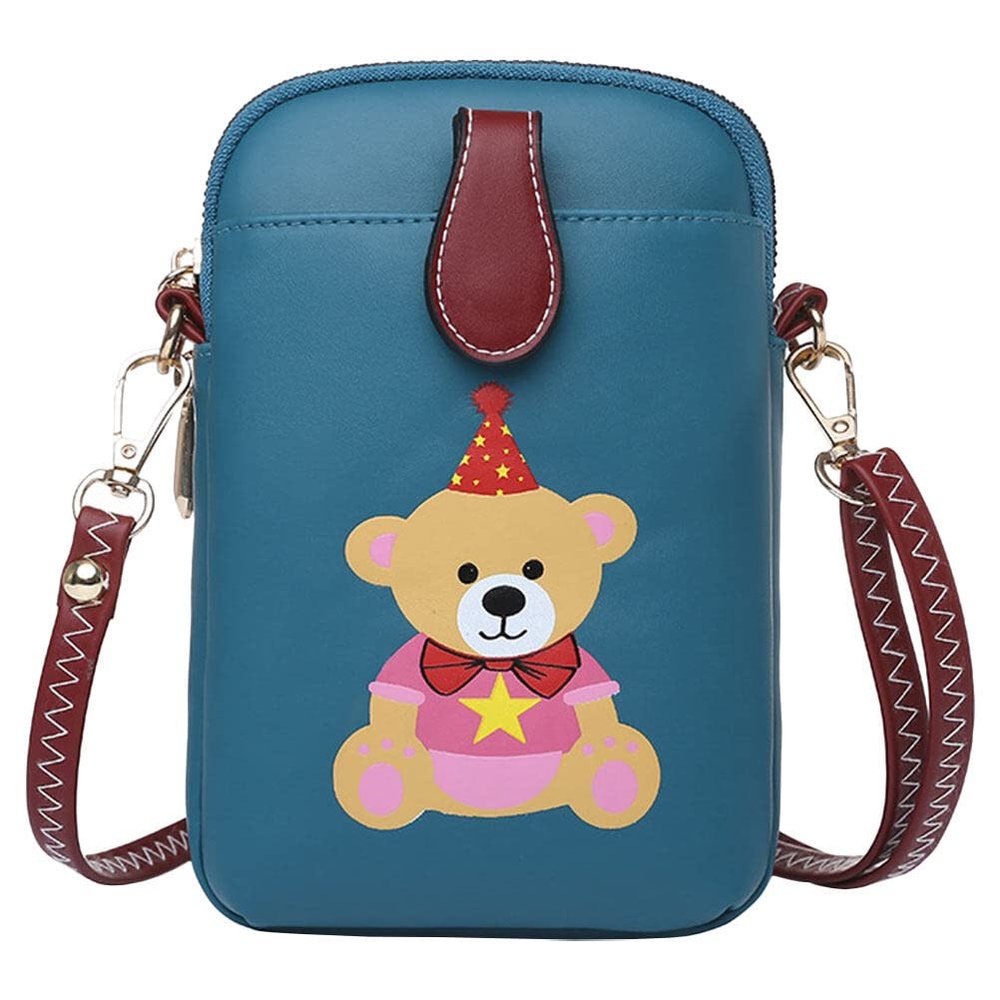 Theaque Cartoon Coin Purse Small Shoulder Bag Phone Bag with Zipper