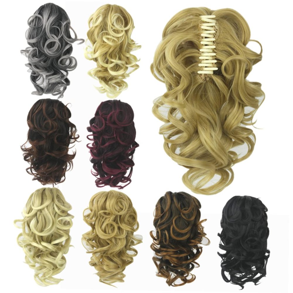 Beavorty Curly Synthetic Ponytail Hair Extension with Claw Clip