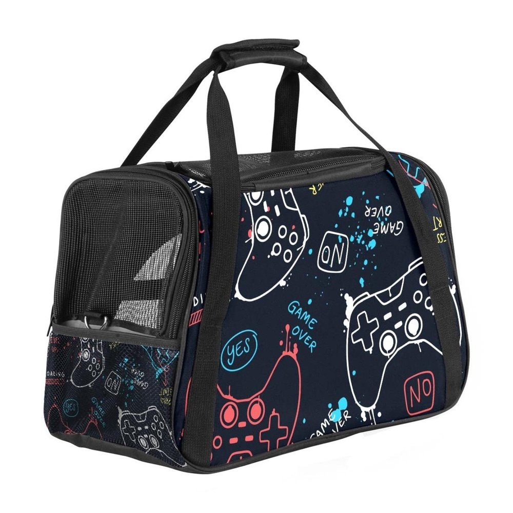 Pet Carrier Bag, Soft-Sided, Foldable, Airline-Approved, for Corgis, Cats, Dogs & Puppies