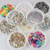 Mixed-Shape Crystal AB 3D Flatback Nail Art Rhinestones, Sapphire, 100 Pieces view 3