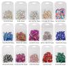 Mixed-Shape Crystal AB 3D Flatback Nail Art Rhinestones, Sapphire, 100 Pieces view 4