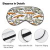 Cute Badgers and Foxes Patterned Sleep Eye Mask view 3