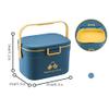 luckxuan Portable First Aid Kit Home Medicine Storage Box, Blue, Size S view 2