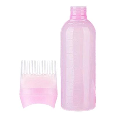 Portable Hair Dye Applicator Brush and Root Comb Bottle with Scale