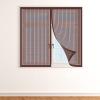 Magnetic Window Insect Screen 75 x 165 cm, Washable Mesh, Brown view 1