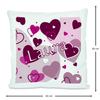 CreaDesign Personalized Children's Cushion, 40 x 40 cm, Heart Blackberry, Black Back view 2