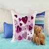 CreaDesign Personalized Children's Cushion, 40 x 40 cm, Heart Blackberry, Black Back view 3