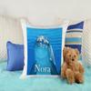 CreaDesign Personalized Children's Cushion 40 x 40 cm, Dolphin, Pink Back view 3